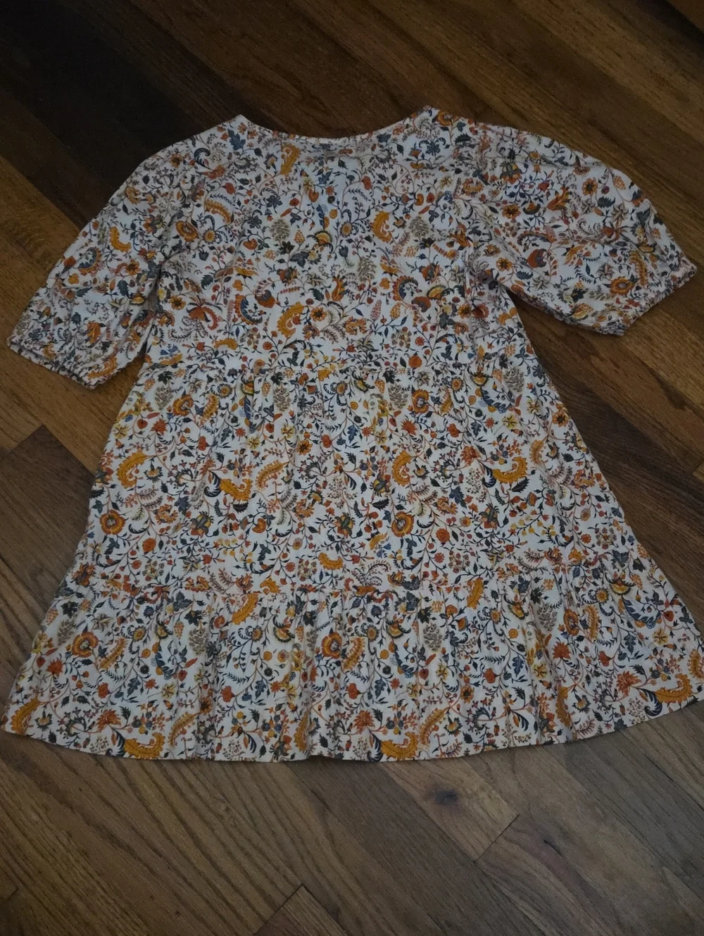 Old Navy Puff-Sleeve Tiered Floral-Print Swing Dress Size 8 NWOT
